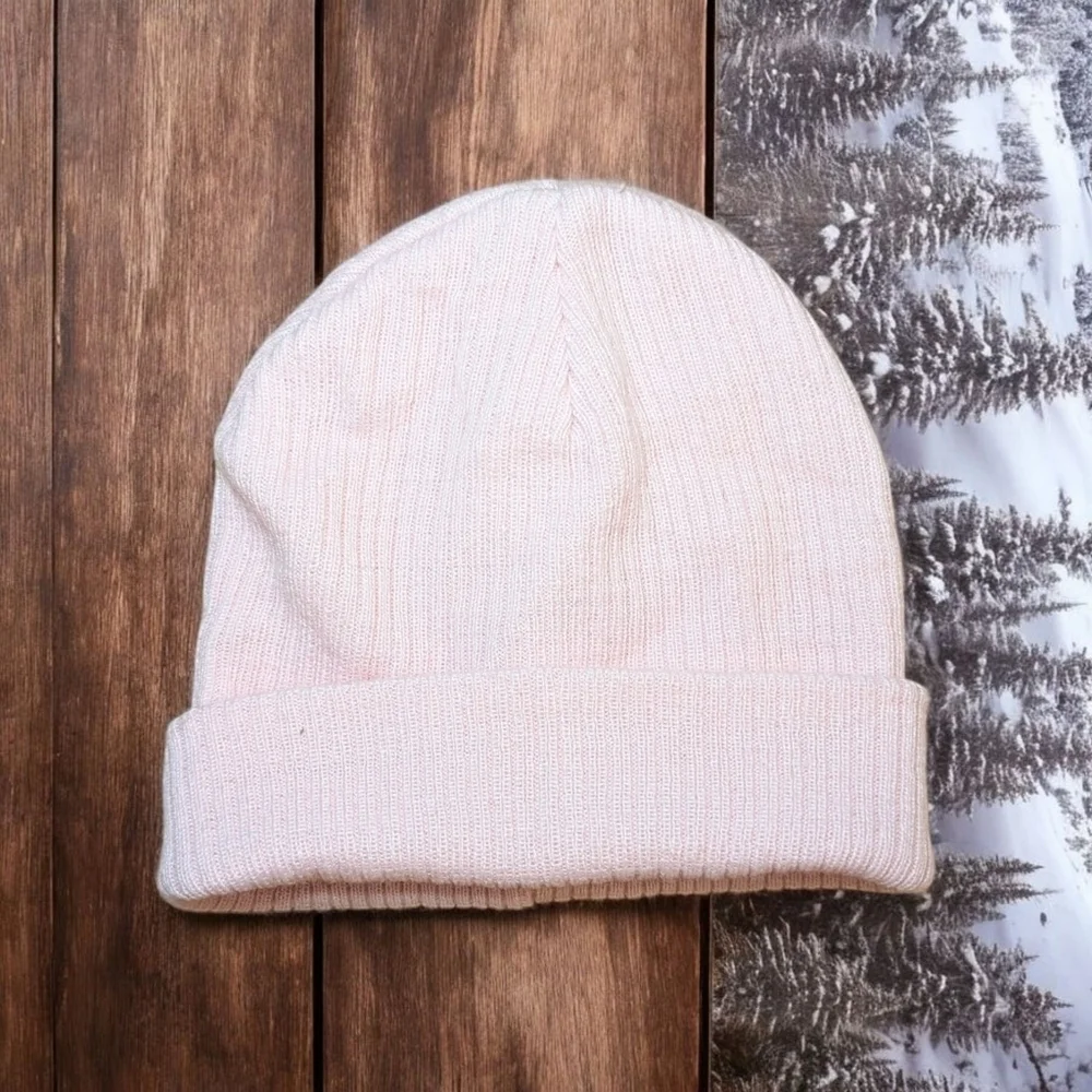 Home Prefer Cozy Light Pink Knit Girls Beanie One Size